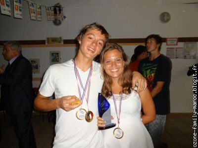 les champions par équipe: Baptiste et Mathilde